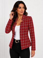 Blazer Feminino Estampado Elegance Vermelho | Estilo Inverno