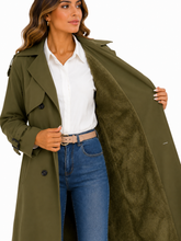 Sobretudo Feminino Amanda | Trench Coat Térmico Forrado com Cinto | Seleção Inverno