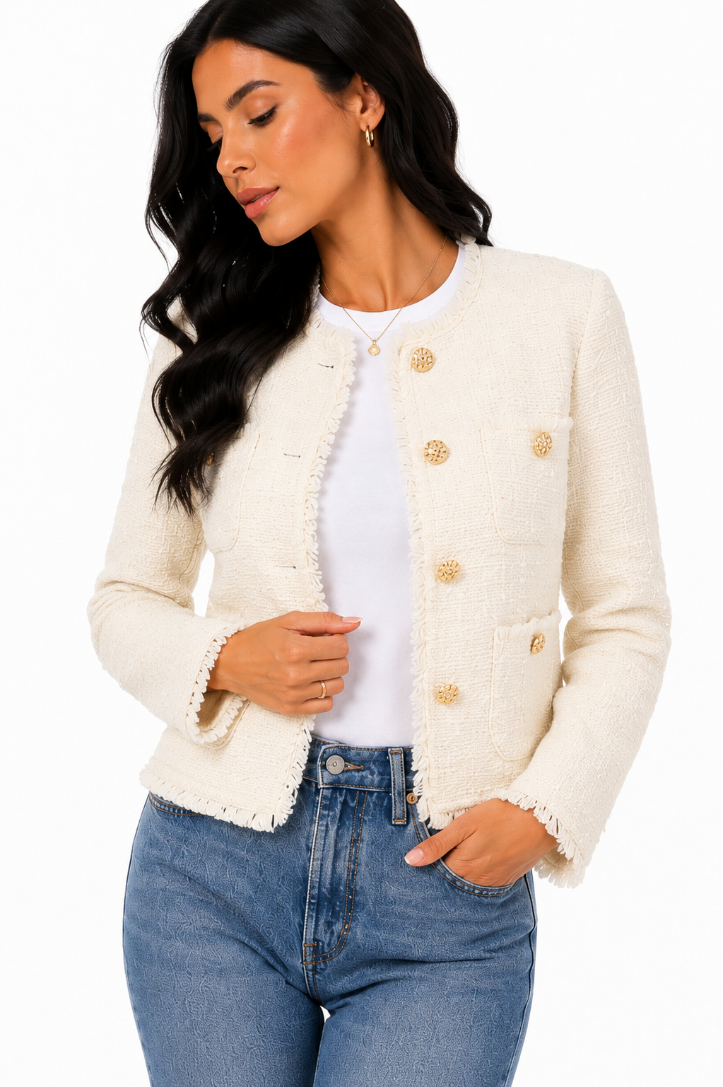 Jaqueta Feminina Pérola Sofisticada | Edição Inverno