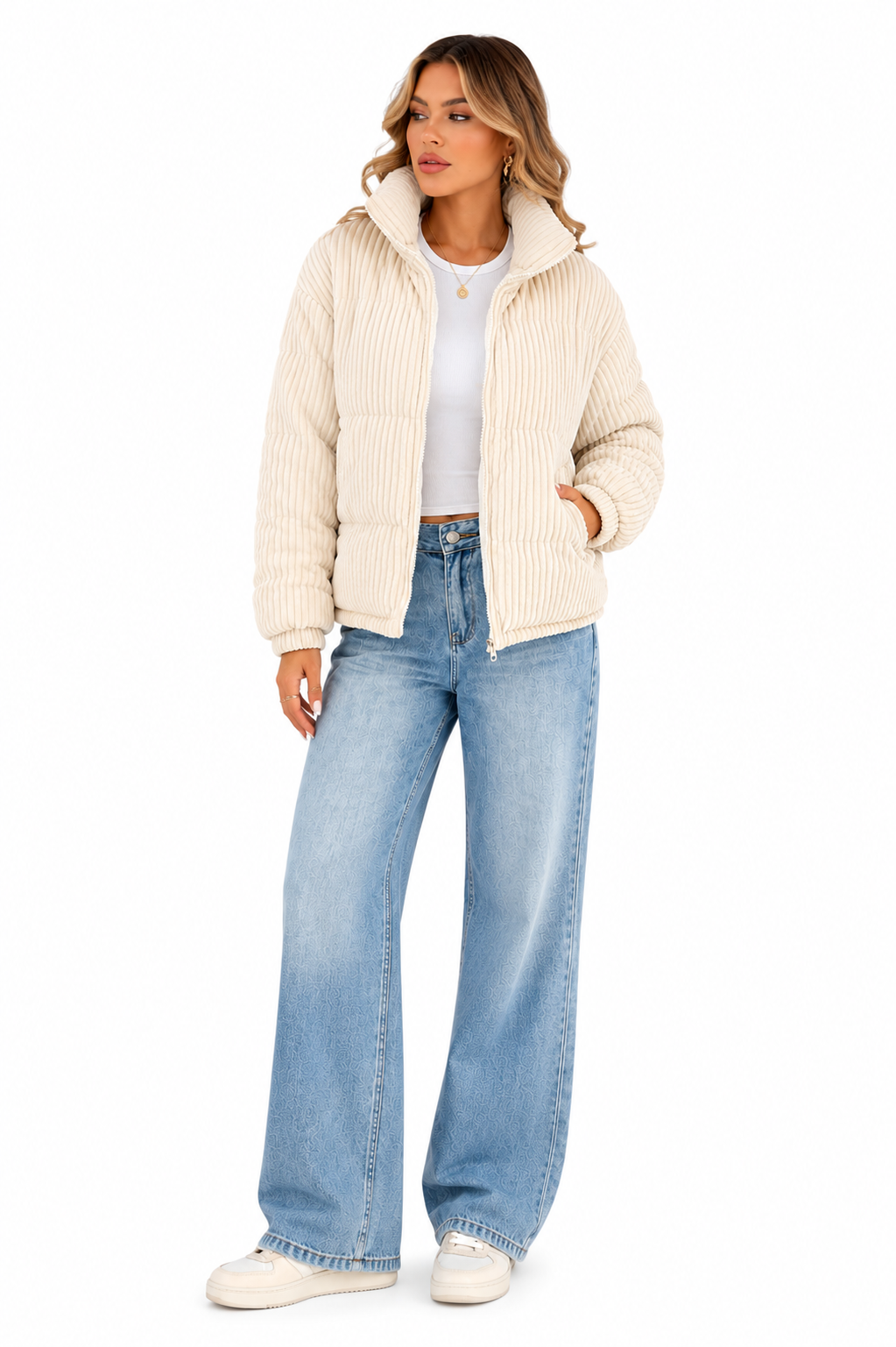 Jaqueta Feminina Puffer Neve Urbana