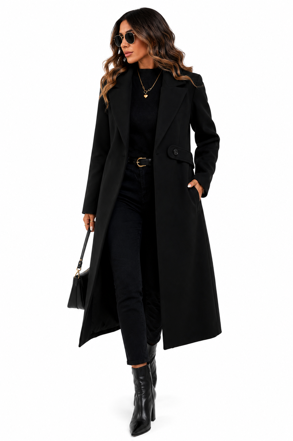 Sobretudo Feminino Preto Alongado | Edição Inverno