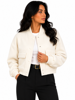 Jaqueta Feminina Urban Chic Off White | Edição Inverno