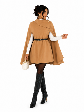 Casaco Feminino Capa Elegance Caramelo