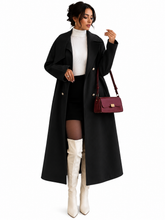 Sobretudo Feminino Casaco Preto Alongado