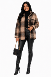 Jaqueta Feminina Xadrez Elegance Winter