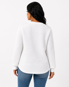 Moletom Feminino Coração Waffle Confort | Estilo Inverno