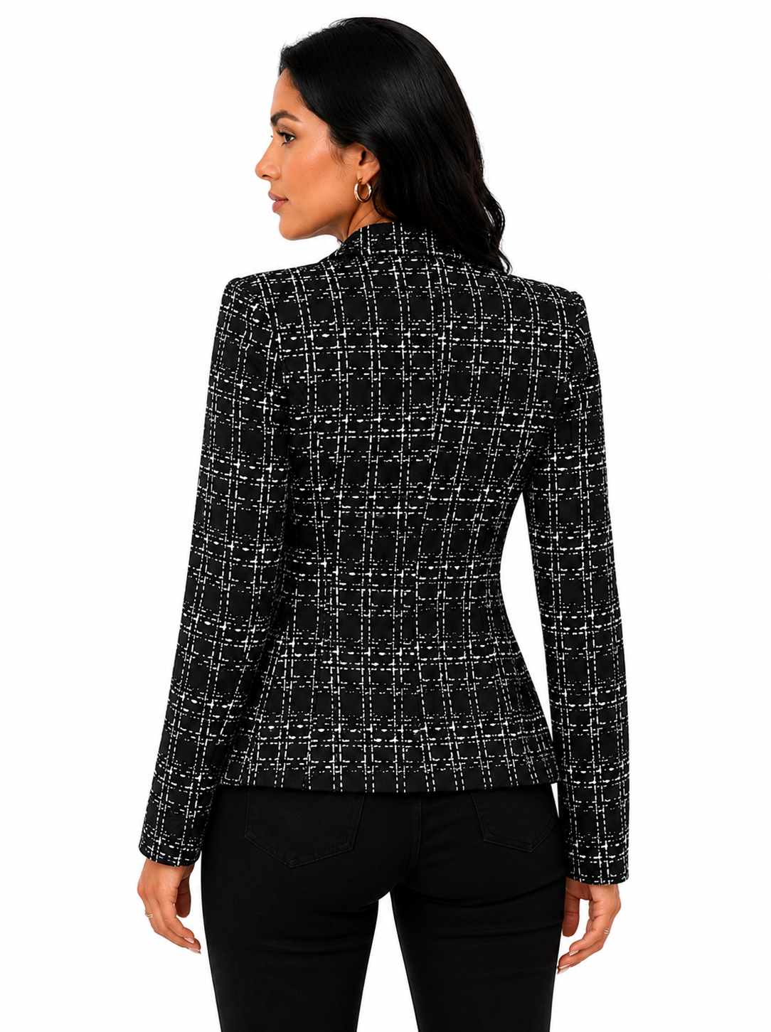 Blazer Feminino Estampado Elegance Preto | Linha Inverno