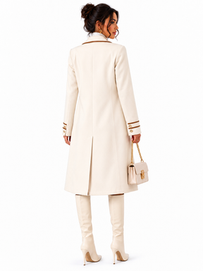Sobretudo Feminino Off White Elegance