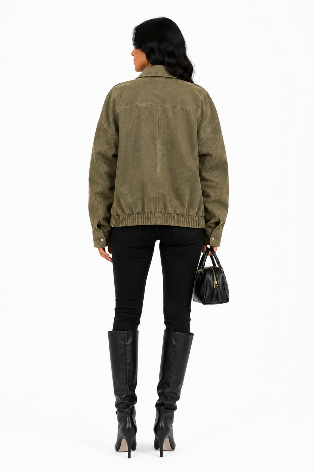 Jaqueta Feminina Verde Militar Oversized