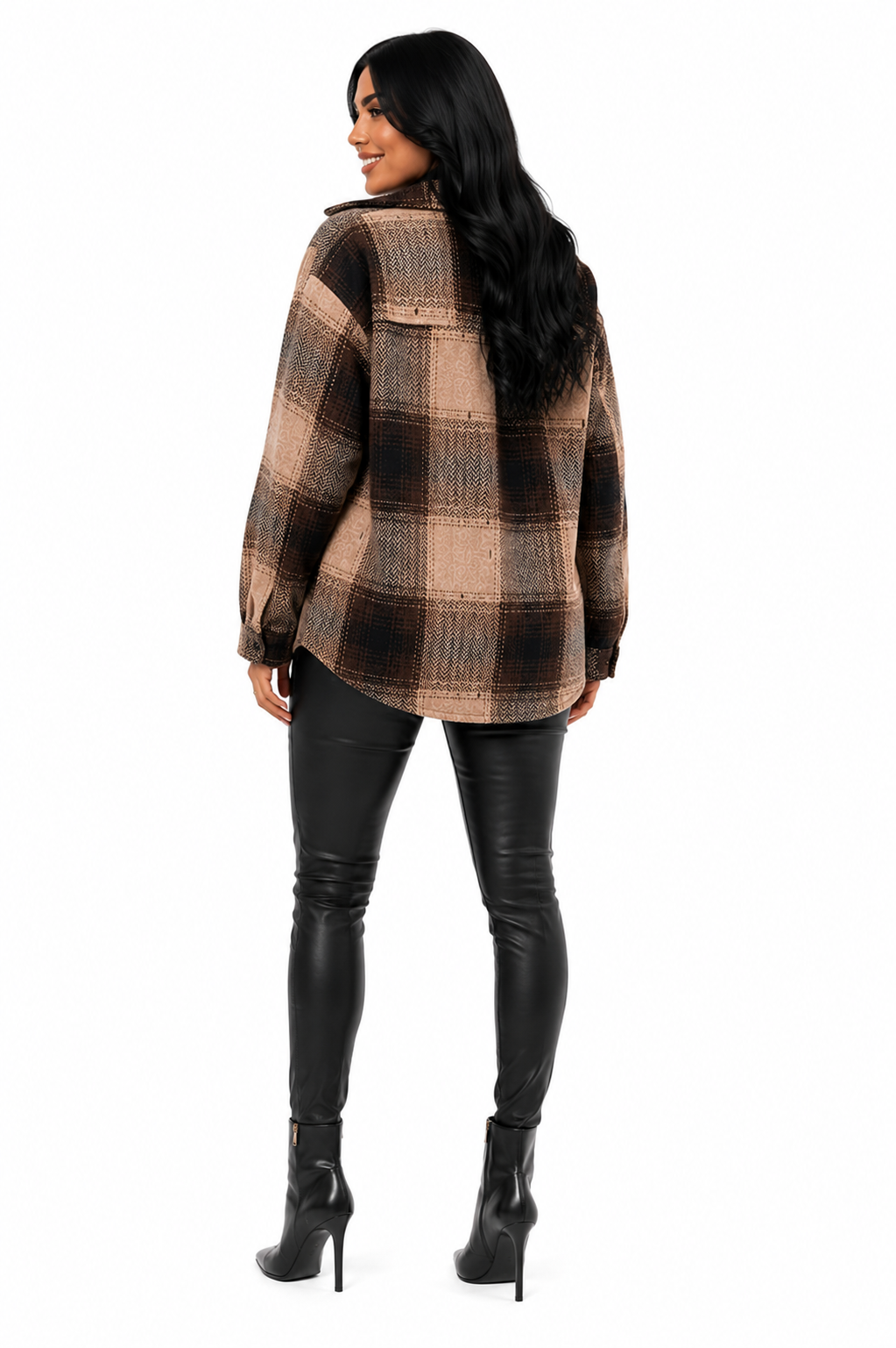 Jaqueta Feminina Xadrez Elegance Winter