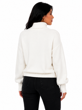Suéter Feminino Gola Alta Snow Elegance | Estilo Inverno