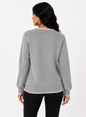 Suéter Feminino Tricô Essential Soft Cinza | Seleção Inverno