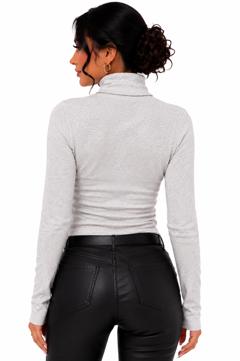 Blusa Feminina Gola Alta Crystal Gray | Edição Inverno