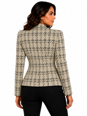 Blazer Feminino Estampado Elegance Nude | Seleção Inverno