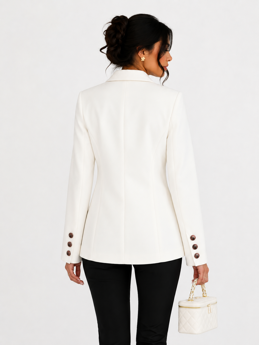 Blazer Feminino Alfaiataria Elegance Off White | Coleção Inverno