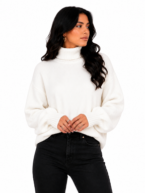Suéter Feminino Gola Alta Snow Elegance | Estilo Inverno