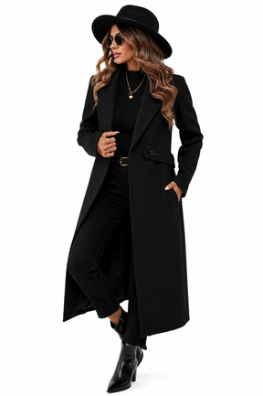 Sobretudo Feminino Preto Alongado | Edição Inverno