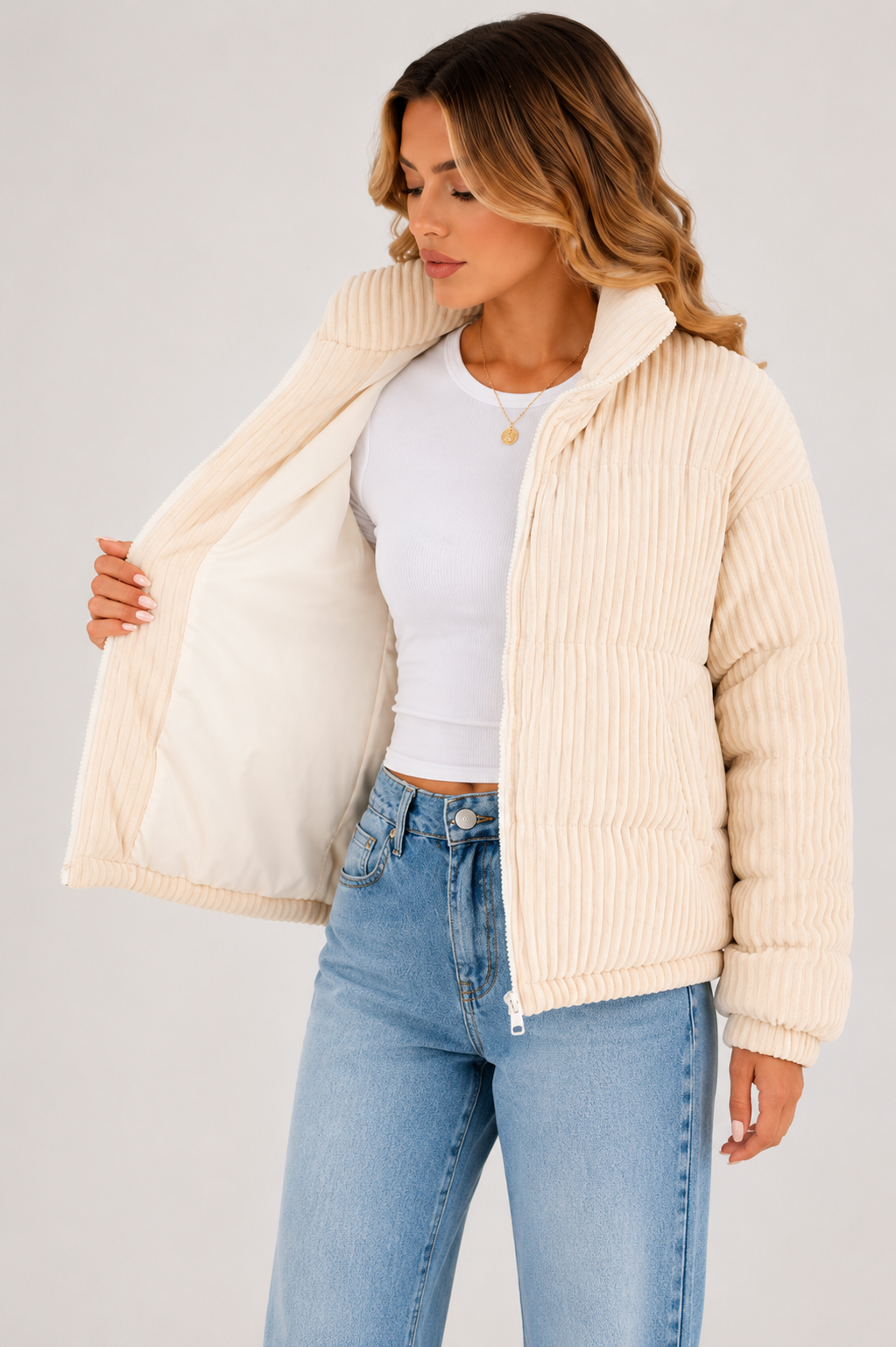 Jaqueta Feminina Puffer Neve Urbana