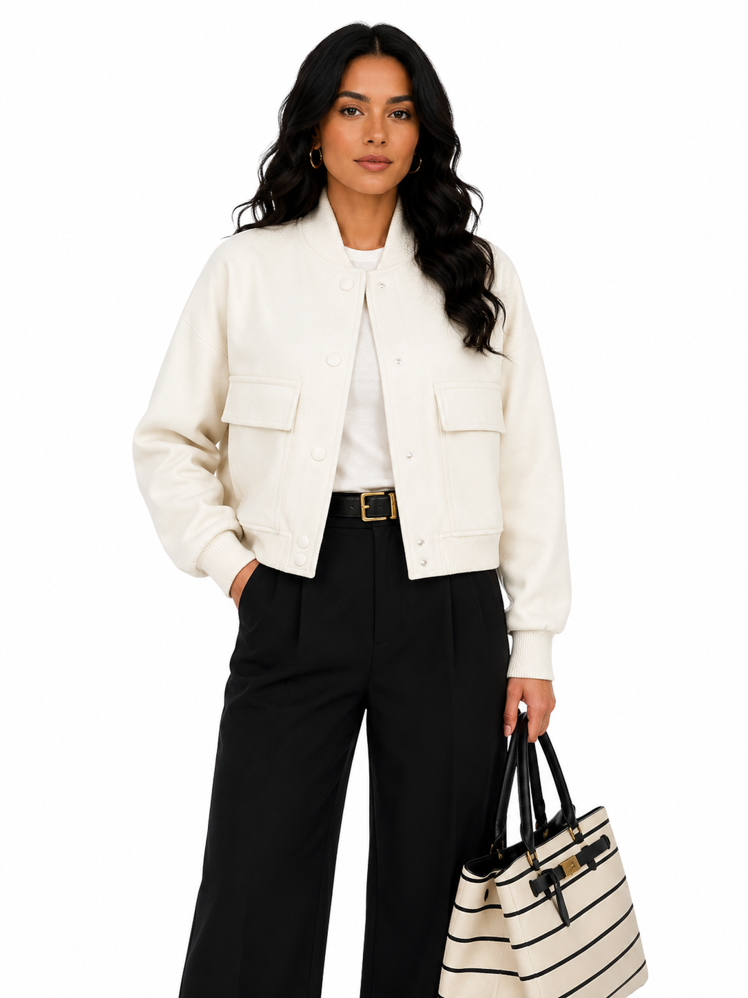 Jaqueta Feminina Urban Chic Off White | Edição Inverno