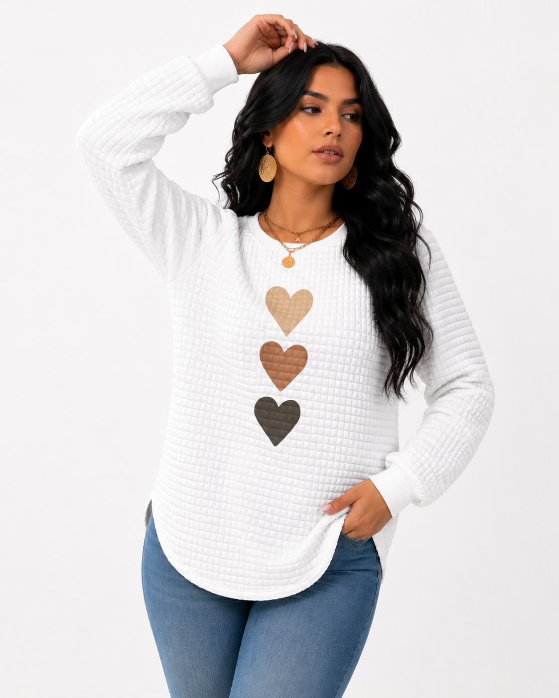 Moletom Feminino Coração Waffle Confort | Estilo Inverno