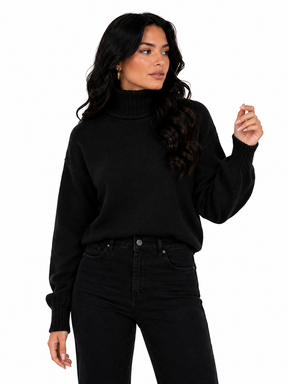 Suéter Feminino Gola Alta Midnight Elegance | Seleção Inverno