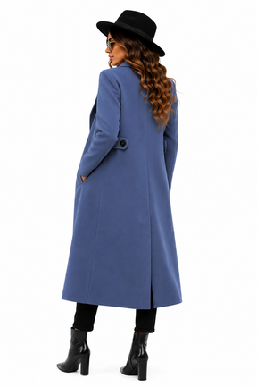 Sobretudo Feminino Azul Alongado