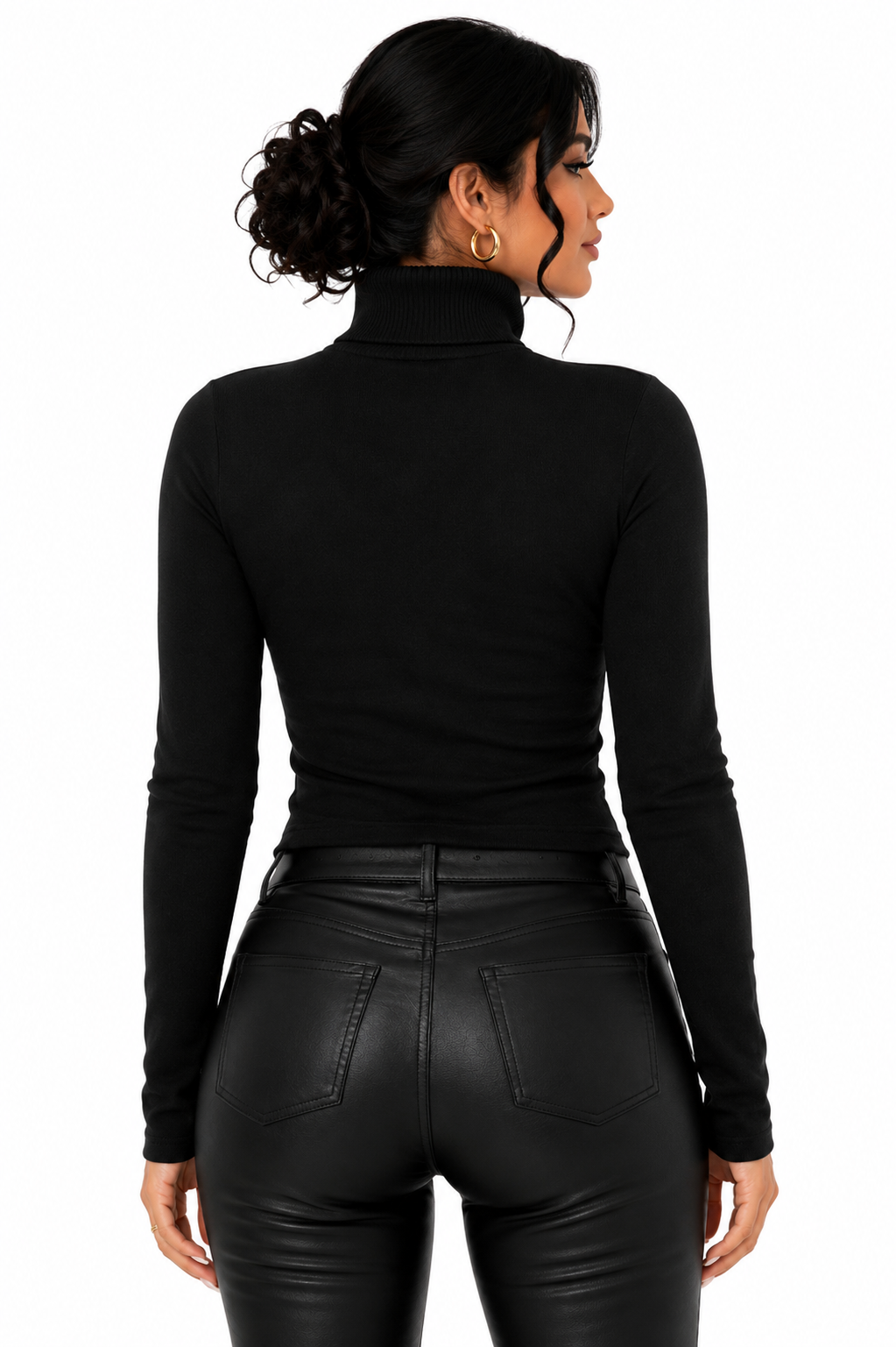 Blusa Feminina Gola Alta Noir Essence | Linha Inverno