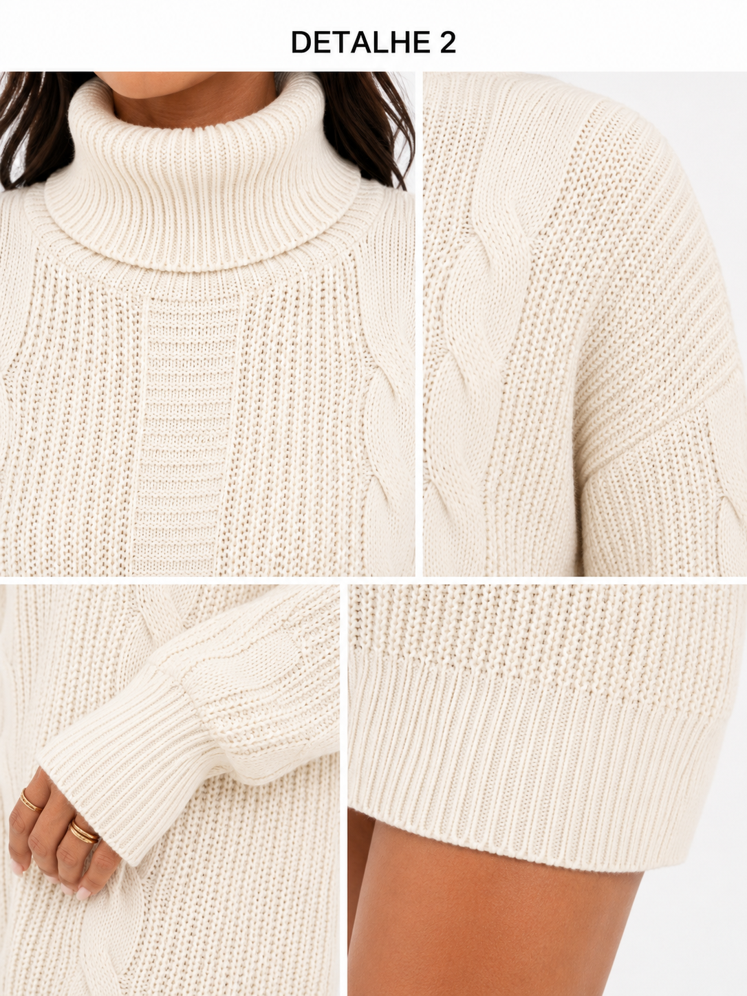 Vestido Feminino Tricô Gola Alta Elegance | Edição Inverno
