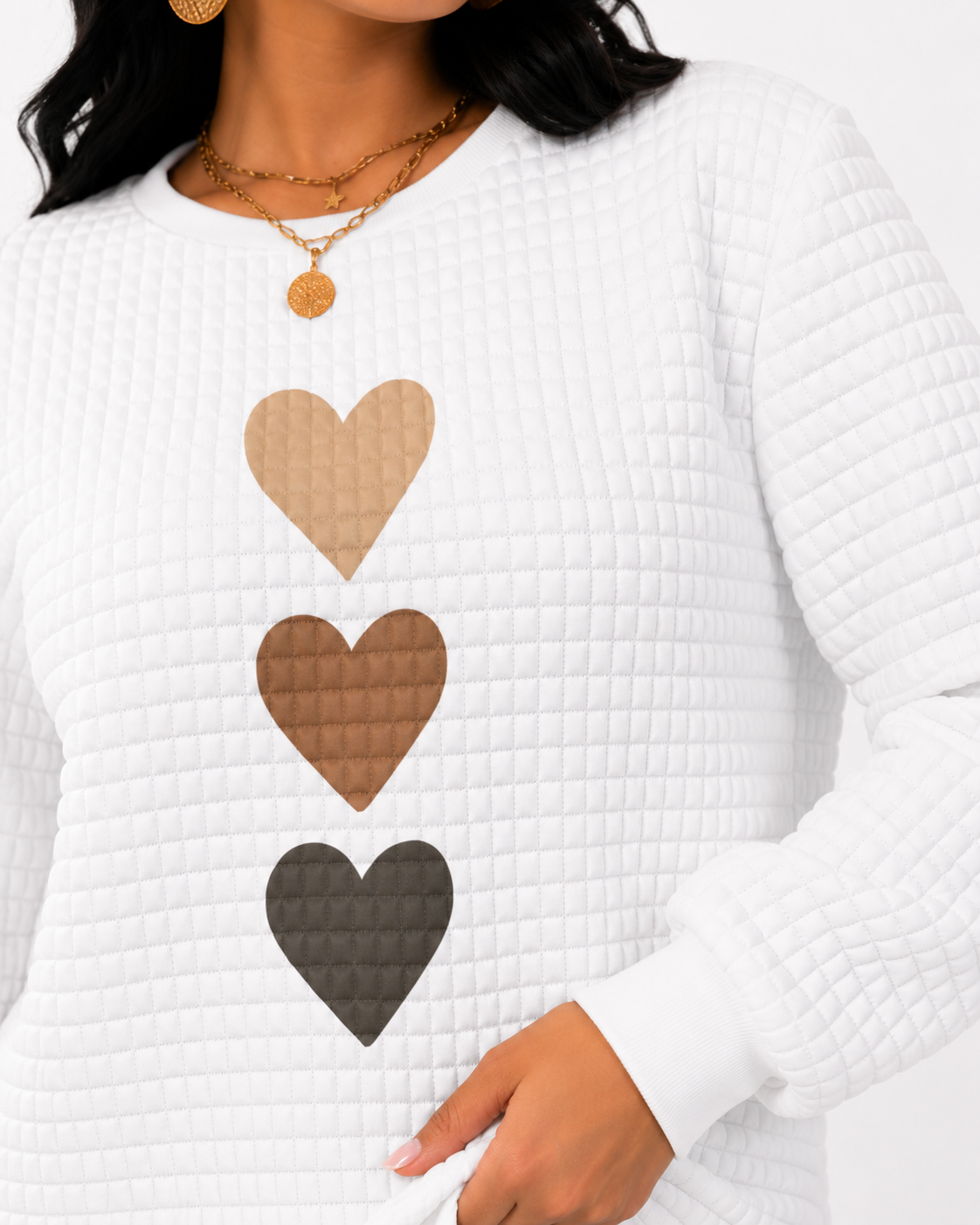 Moletom Feminino Coração Waffle Confort | Estilo Inverno