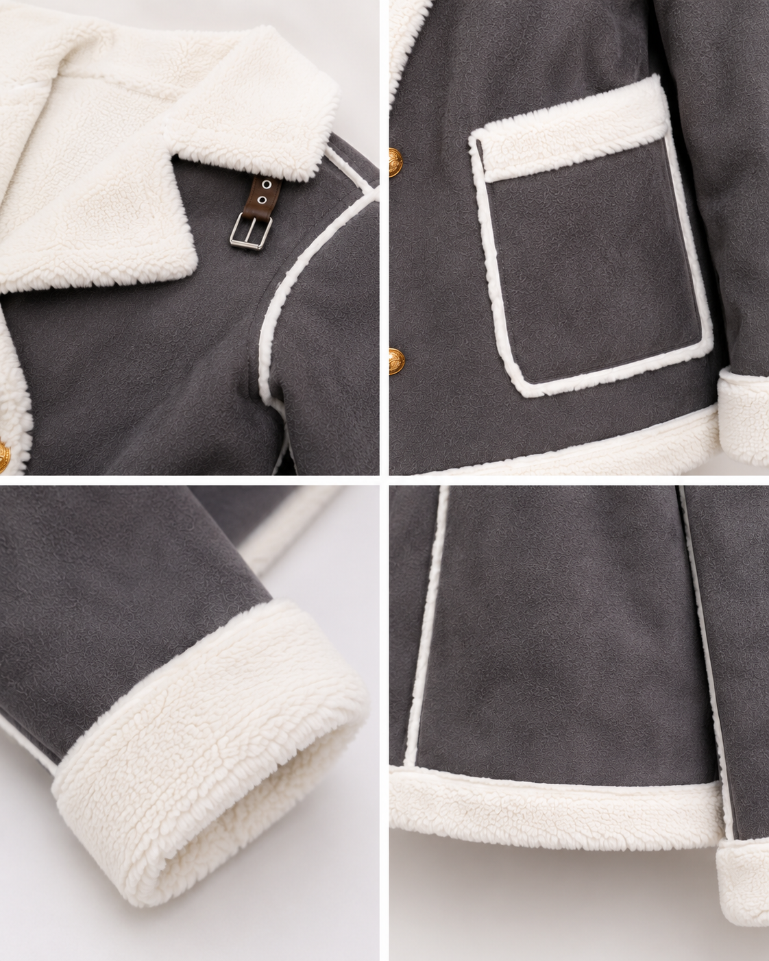 Jaqueta Feminina Elegance Lapela Cinza | Coleção Inverno