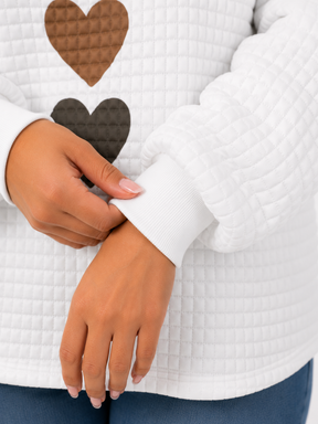 Moletom Feminino Coração Waffle Confort | Estilo Inverno