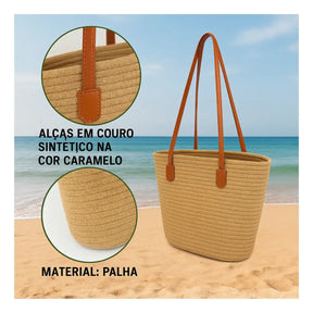 Bolsa de palha em Trama Artesanal
