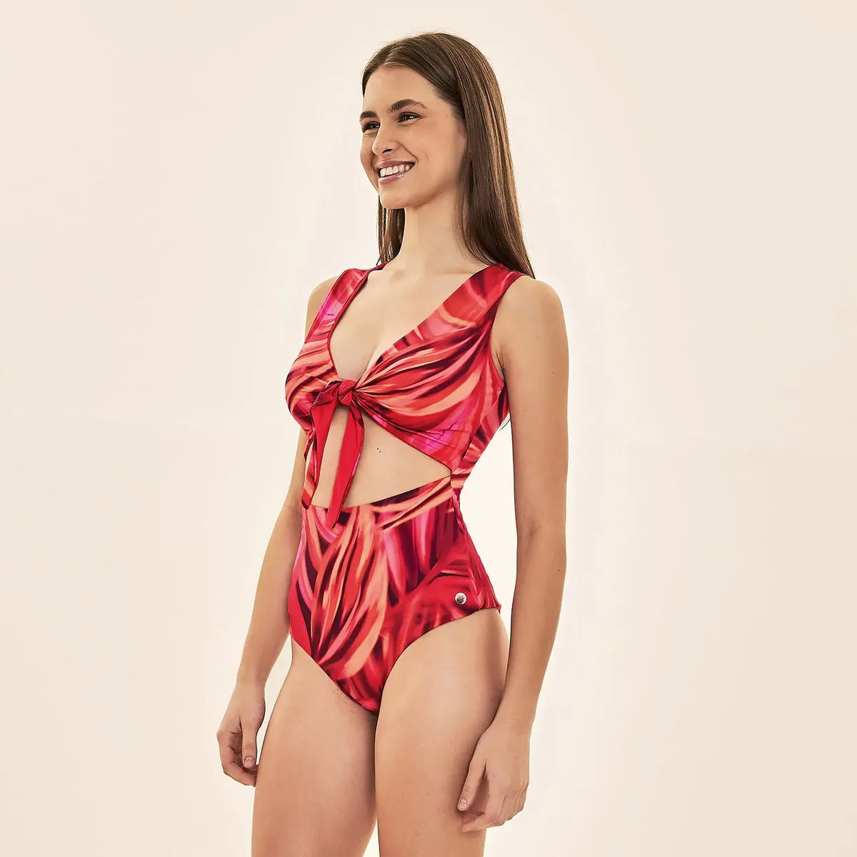 Maiô Feminino UV Proteção Solar Estampa Fogos Marina Moda Praia