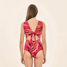 Maiô Feminino UV Proteção Solar Estampa Fogos Marina Moda Praia