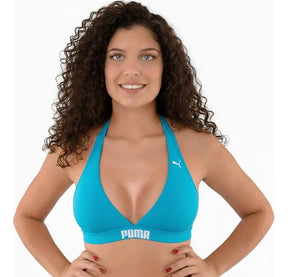 Top Biquíni Puma Feminino Frente Única Proteção UV 50+ Moda Praia
