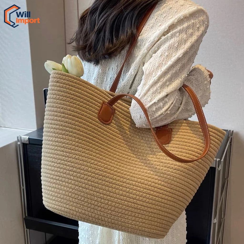 Bolsa de palha em Trama Artesanal
