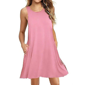 Vestido Curto Anna A-Line Soltinho com Bolsos Laterais