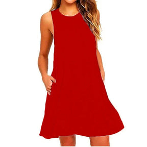 Vestido Curto Anna A-Line Soltinho com Bolsos Laterais