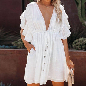 Vestido Praiano Romana Curto Decote V