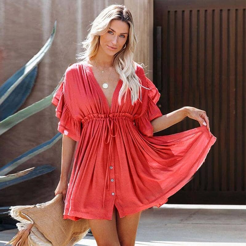 Vestido Praiano Romana Curto Decote V